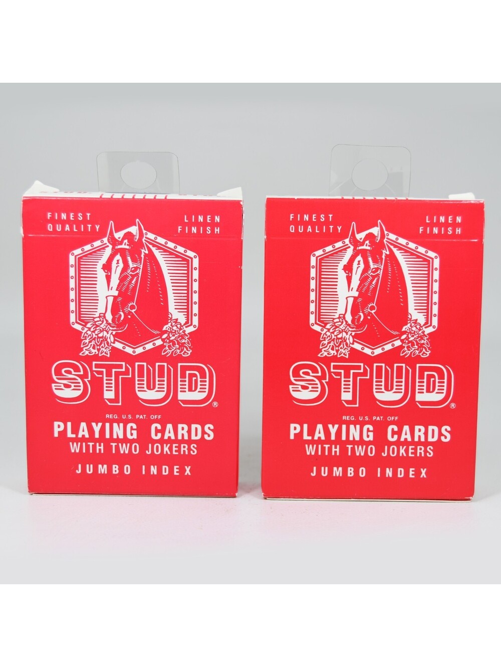 Stud Playing Cards Jumbo Index Walgreen Co. Two New Sealed Decks Linen Finish